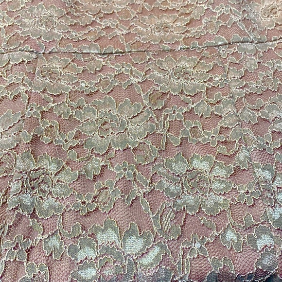 Size 1 Rose Gold Sparkle Lace Prom Homecoming Pageant Evening Gown Dress NWT - Picture 7 of 7